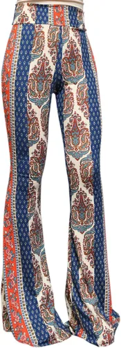 Miniatura 30 de ShopMyTrend - Pantalones de yoga largos con piernas anchas y acampanadas estilo palazzo, con cintura alta, para mujer
