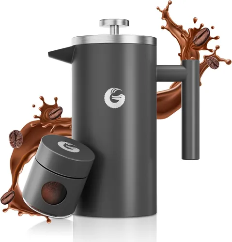 Miniatura 4 de Coffee Gator cafetera a presión SS, Gris plomizo