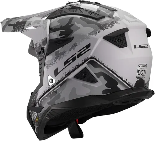 Miniatura 3 de LS2 Helmets Gate II - Casco integral para motocicleta MX Carabina Mate Gris/Negro