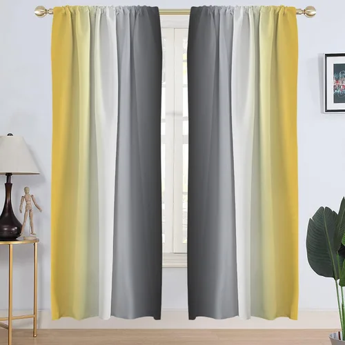 Miniatura 7 de AAtter Cortinas de ventana color verde azulado turquesa para cocina, blanco, azul, gris aguamarina, degradado, gris, negro, degradado, pequeño