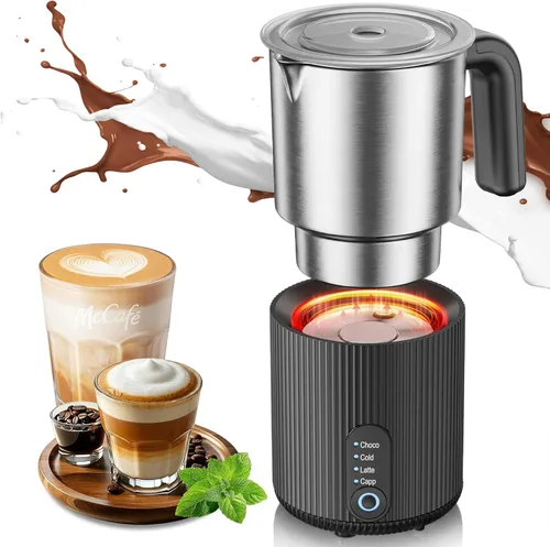 Miniatura 9 de Espumador de leche eléctrico y vaporizador, vaporizador de leche instantáneo 4 en 1 para café, café con leche, capuchino, chocolate caliente