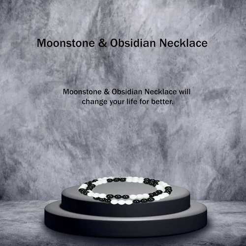 Miniatura 36 de Collar de cristal de obsidiana negra hecho a mano, collar de cuentas de piedras preciosas naturales auténticas, curación, protección, talismán mala