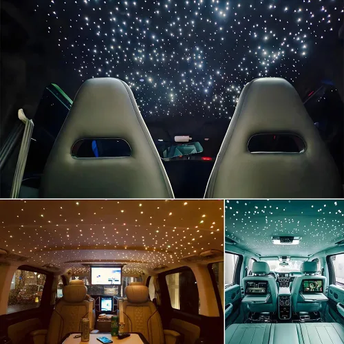Miniatura 8 de AKEPO Kit de luces de techo de luz de estrellas de fibra óptica de sincronización de música de tamaño mini de 6 W, 295 piezas de fibras