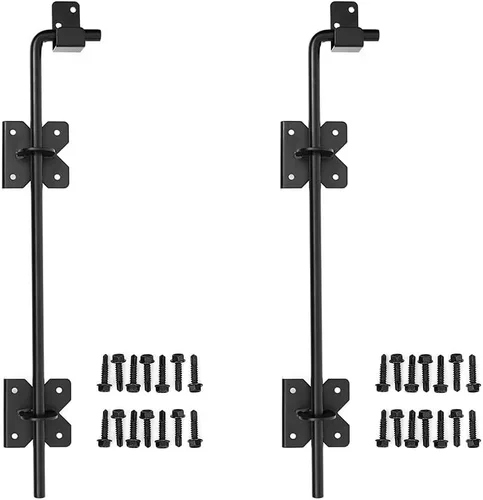 Miniatura 8 de Perno de caída de bastón de 24 pulgadas resistente, barra de caída de puerta de material de acero - 1 paquete, principalmente para puerta de una