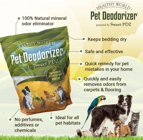 Miniatura 2 de Sweet PDZ - Desodorizador para mascotas Healthy World - Aditivo para hábitat y caja de arena para mascotas - 3.5 libras