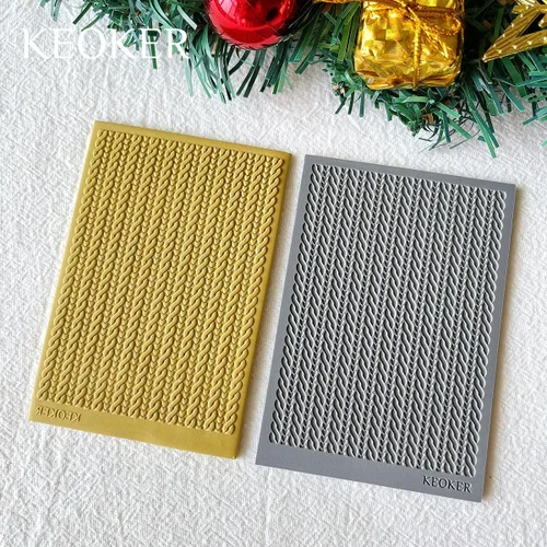 Miniatura 2 de Keoker Hoja de textura de arcilla polimérica para Navidad, tapete de textura de arcilla navideña para hacer aretes, joyas, herramientas de aretes