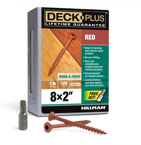 Miniatura 74 de Deck Plus Tornillos para valla y madera exterior con revestimiento epoxi de 3 pulgadas #10 x 3 Torx/Star Drive Incluido, rosca gruesa, tornillo