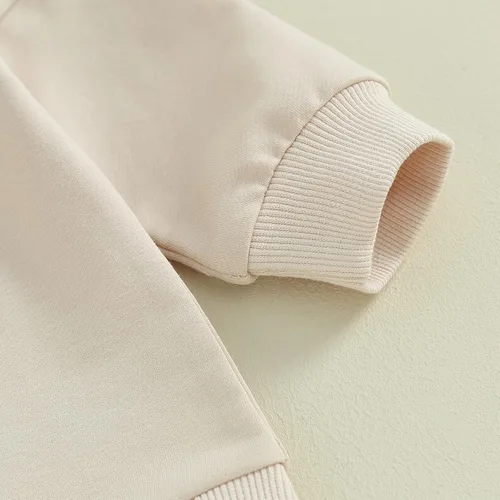 Miniatura 5 de BOIBOKOKO Ropa de bebé recién nacido, sudadera con estampado de letras de amor, mameluco de una pieza para otoño e invierno
