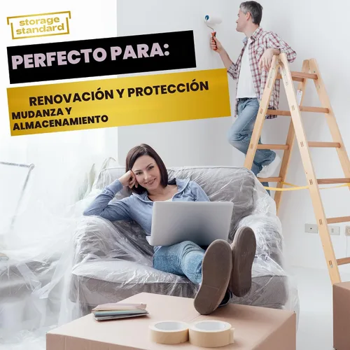 Miniatura 8 de Fundas de plástico para muebles para mudanza y almacenamiento - Protectores de fundas para sillas de alta resistencia, impermeables y a prueba