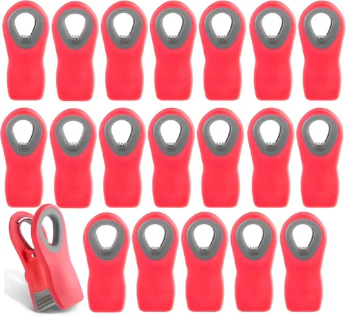Miniatura 34 de COOK WITH COLOR Clips para bolsas de chips con imán para almacenamiento de alimentos con agarre hermético para bolsas de pan, bolsas de aperitivos