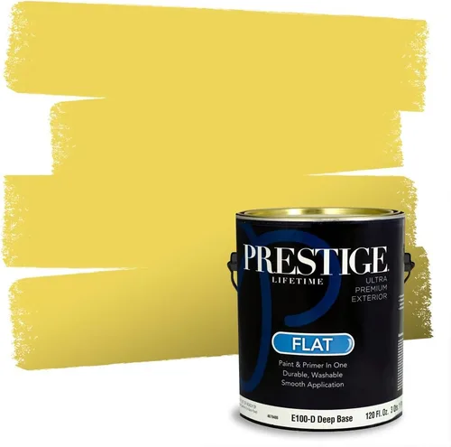 Miniatura 188 de PRESTIGE Pinturas Pintura Exterior e Imprimación En Uno, 1 Galón, Satinado, Pareja Comparable de Benjamin Moore* Amarillo* 320BM-PCM