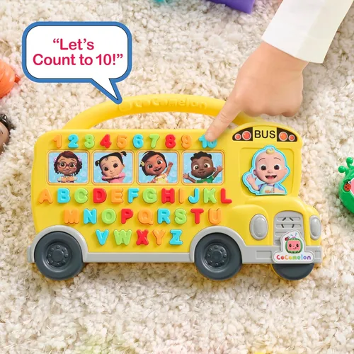 Miniatura 2 de Just Play Cocomelon - Autobús de aprendizaje, más de 85 frases de aprendizaje, contar, alfabeto, música, sonidos, amarillo, juguetes para niños