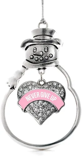 Miniatura 173 de Inspired Silver - Big Sis - Adorno de Navidad plateado - Adorno de árbol de Navidad con dije de corazón con circonita cúbica - Decoración colgante