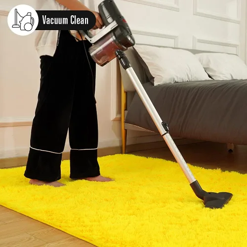 Miniatura 3 de Amearea Alfombra Premium Suave y Esponjosa Moderna Shag, 8x10 Pies, Alfombras Shaggy Peludas para Dormitorio, Sala de Estar, Decoración de Amarillo