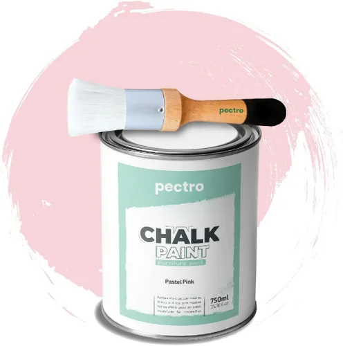 Miniatura 16 de Pintura de tiza para muebles, 25 onzas líquidas (25.4 fl oz) + pincel especial para pintura de tiza, pintura para muebles, sin lijar ni imprimar