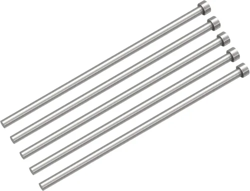 Miniatura 15 de uxcell Pasadores eyectores rectos, 0.118 in (1/8 ") de diámetro. Punzón de punta redonda de acero 65Mn 200 mm (8") de largo para mantenimiento