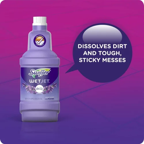 Miniatura 3 de Recambio de solución limpiadora de pisos Swiffer, lavanda, 42.2 onzas líquidas, paquete de 4
