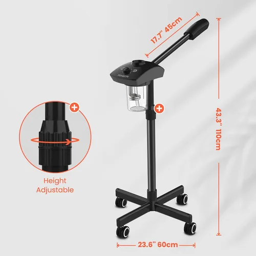 Miniatura 2 de TASALON Vaporizador facial iónico, vaporizador facial de ozono caliente para cara, vaporizador esteticista para salón de belleza y spa, vaporizador