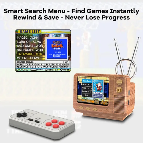 Miniatura 4 de Mini consola de juegos de mano retro para TV, juegos clásicos con licencia JALECO, juguete portátil para juegos con tarjeta TF para ampliar