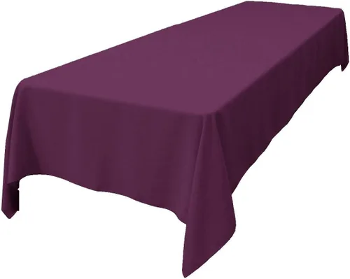 Miniatura 11 de LA Linen Mantel rectangular lavable de popelín de poliéster, resistente a las manchas y a las arrugas, cubierta de mesa 60x84, mantel de tela