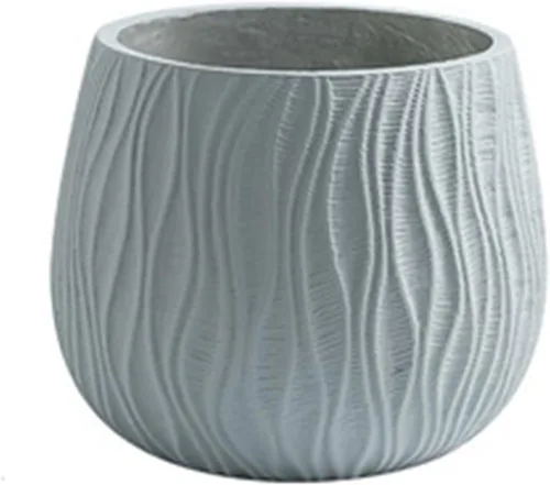 Miniatura 12 de Flower Pots Floor Plant Pots Cement Large Round Planters Simple Water Pattern Pattern Solid Color Green Plants Floriculture Flower Pots Plant Beige