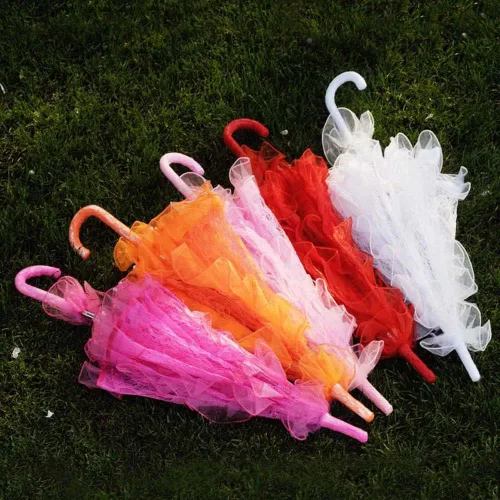Miniatura 7 de Paraguas de novia de encaje, sombrillas bordadas, sombrillas de encaje ahuecadas, sombrillas florales para manualidades, accesorios de fotos