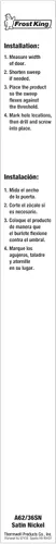Miniatura 3 de Frost King A62/36SN - Barrido resistente, 2 x 36 pulgadas, níquel satinado