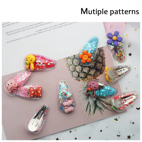Miniatura 6 de TANLOMY Pinza para el pelo, pinzas para el pelo para niña, pinzas para el cabello para niños pequeños y niñas, pinzas de lazo con lentejuelas