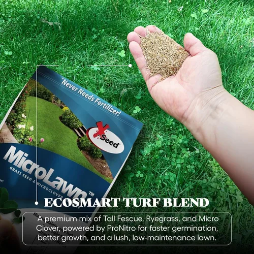 Miniatura 3 de X-Seed Microlawn - Mezcla de semillas de césped y microtrébol: césped denso autoalimentable, sol y sombra, elimina las malas hierbas, alto tráfico