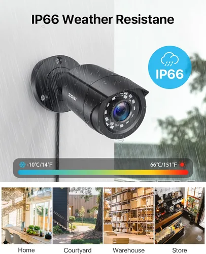 Miniatura 2 de ZOSI Sistema de cámara de seguridad Lite de 8CH 5MP para exteriores con disco duro de 1TB, 8 canales H.265+ 5MP Lite CCTV DVR y 8X1920TVL 1080P