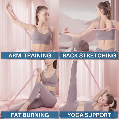 Miniatura 3 de LEZER Figura 8 Banda de resistencia, cuerda elástica de fitness, entrenamiento Execrise para brazo, espalda, pecho y hombro, yoga, pilates