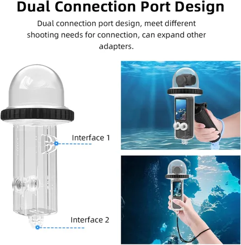 Miniatura 4 de Funda de buceo de 131 pies compatible con DJI Osmo Pocket 3, funda impermeable protectora subacuática para buceo con accesorios para cámara Osmo