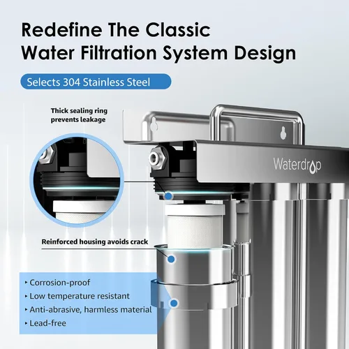 Miniatura 5 de Waterdrop TST-UF - Sistema de filtro de agua para debajo del fregadero de ultrafiltración de 0.01 μm, sistema de filtración de agua debajo