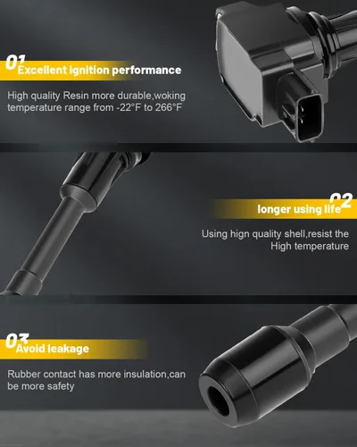 Miniatura 3 de OCPTY Adecuado 2015-2018 para Chevrolet City Express 2.0L/L4, 2007-2018 para Nissan Altima 2.5L/L4 Bobinas de encendido de repuesto de 3 pines