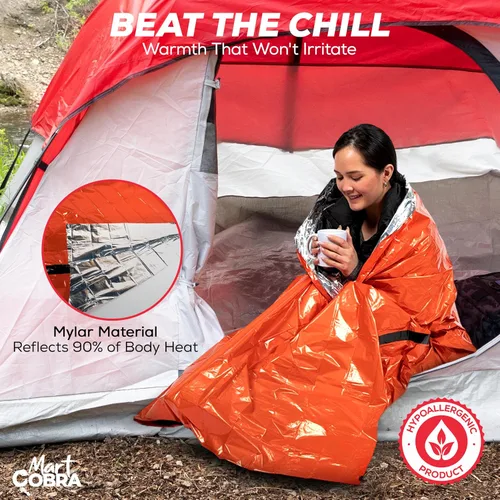 Miniatura 2 de Emergency Sleeping Bag for Survival Gear and Supplies Life Bivy Sack Waterproof Mylar Emergency Blankets for Survival Kit Car Camping Gear Hiking