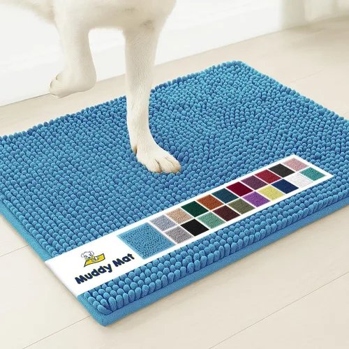 Miniatura 47 de Muddy Mat® Mostrado en la televisión - Tapete de microfibra súper absorbente para puerta de perro para patas fangosas, antideslizante y lavable