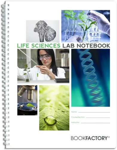 Miniatura 14 de BookFactory Cuaderno de laboratorio de biología autocopiativo, 75 juegos de páginas (8.5 x 11 pulgadas) (duplicador), páginas de cuadrícula
