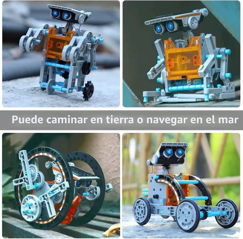 Miniatura 6 de Lucky Doug Kits de energía solar, juguetes para niños de 8 a 13 años, kit de robot STEM, regalos para niños de 8, 9, 10, 11, 12, 13 años, juego gris
