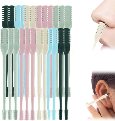 Miniatura 14 de Cortador de pelo nasal, 2026 nuevo portátil esencial de viaje para hombres y mujeres, removedor manual de vello de nariz de doble cara para aseo