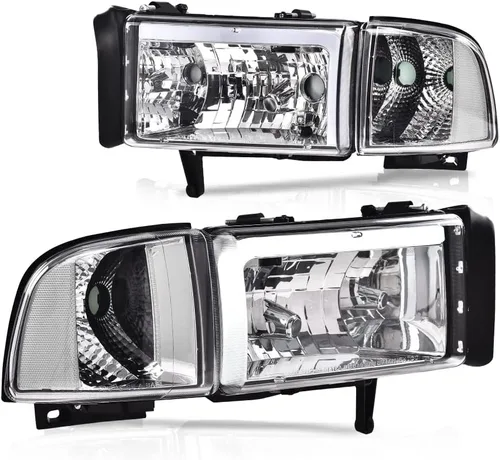 Miniatura 40 de GRAND ORANGE Par de faros delanteros compatibles con Toyota Tacoma 2005 2006 2007 2008 2009 2010 2011 lente transparente cromado carcasa ámbar