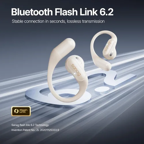 Miniatura 9 de Sanag Auriculares inalámbricos Bluetooth 5.3 con micrófono ENC, los mejores auriculares ligeros de conducción de aire, sonido estéreo de alta