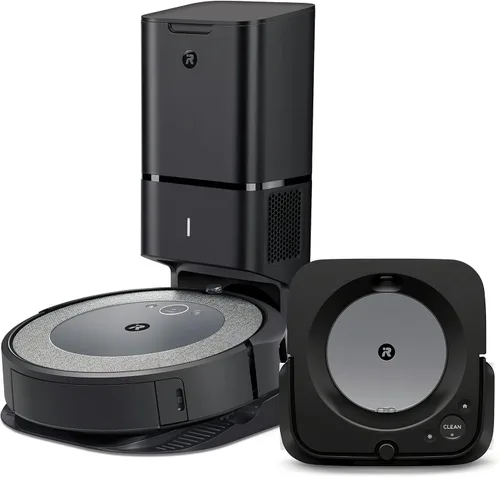 iRobot Roomba i3+ EVO (3550) Robot Aspirador y Braava Jet m6 (6113) Paquete de trapeador robot, conexión Wi-Fi, mapeo inteligente, funciona con