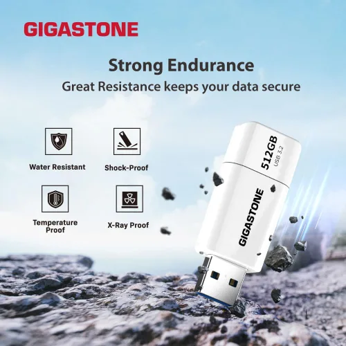 Miniatura 8 de GIGASTONE Unidad flash de 64 GB, Z60 USB 3.2 Gen 1, 100 MB/s ultrarrápida, diseño deslizante retráctil sin tapa, almacenamiento de datos, copia