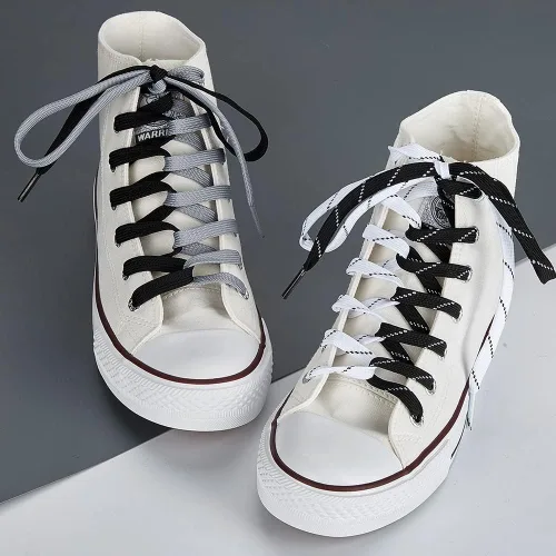 Miniatura 3 de ZHENTOR 3 pares de cordones planos para zapatos deportivos, cordones para tenis, zapatos atléticos para correr, botas