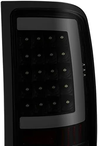 Miniatura 4 de AKKON - Para 07-14 GMC Sierra 1500 2500 3500HD, camioneta, carcasa negra, lente ahumada, luz de freno LED de forma C Negro humo