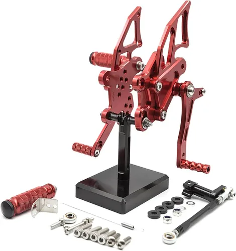 PROCNC Billet Juego de estriberas traseras para motocicleta, reposapiés totalmente ajustables, apto para YZF R25 R3 2014-2021 MT-25 MT-03 MT25 MT03