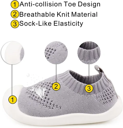 Miniatura 2 de Zapatos para bebés de 1 a 4 años, zapatos para niños pequeños, zapatos para niños y niñas, suela suave, tela de algodón antideslizante, malla