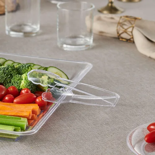 Miniatura 3 de [Pinzas Transparentes de 7.5 Pulgadas] Pinzas para servir Plasticpro de 7.5 pulgadas, resistentes y reutilizables, para cocina y barbacoa