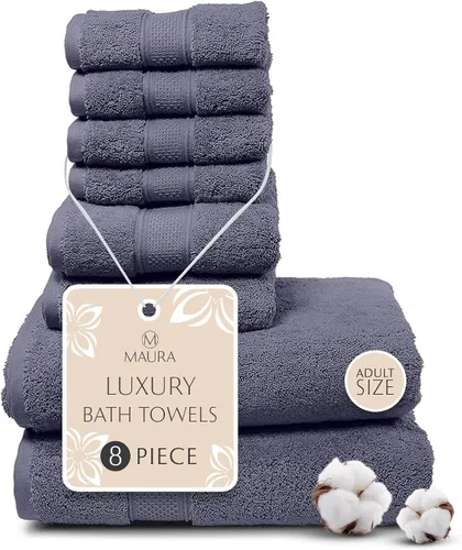 Miniatura 22 de Set de 8 piezas de toallas de baño. 2017 (Nueva colección). 2 toallas de baño, 2 toallas de mano, 4 paños. Toallas turcas calidad premium. Super