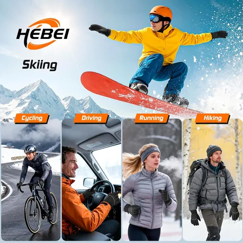Miniatura 8 de Guantes de invierno impermeables, pantalla táctil térmica, clima frío, esquí, nieve, guantes cálidos a prueba de viento para ciclismo, correr